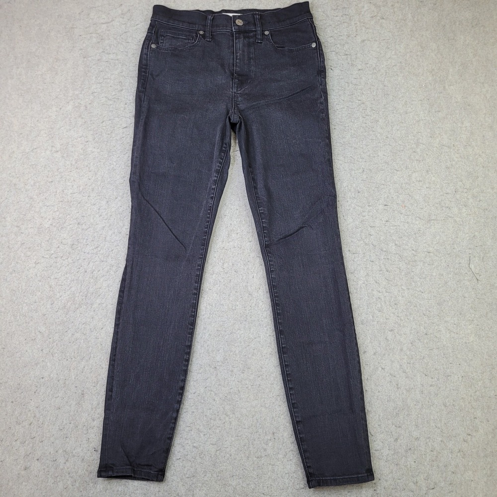 Madewell‎ High Riser Skinny Jeans Womens 27 Black Stretch Denim 27x28